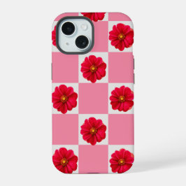 Schattige floral girly design iPhone 15 case