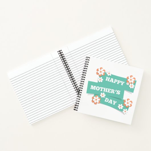 Schattige Floral Happy Moederdag | NOTITIEBOEK (Binnen)