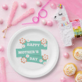 Schattige Floral Happy Moederdag | Papieren Bord (Feest)