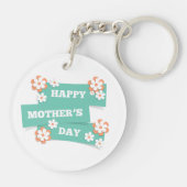 Schattige Floral Happy Moederdag | SLEUTELHANGER (Achterkant)