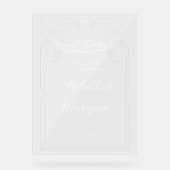 Schattige Floral Muslim Islamitisch Bruiloft Welko Acryl Bord (Voorkant)