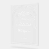 Schattige Floral Muslim Islamitisch Bruiloft Welko Acryl Bord (Hoek)