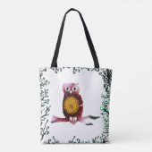Schattige Floral Owl Tas (Achterkant)