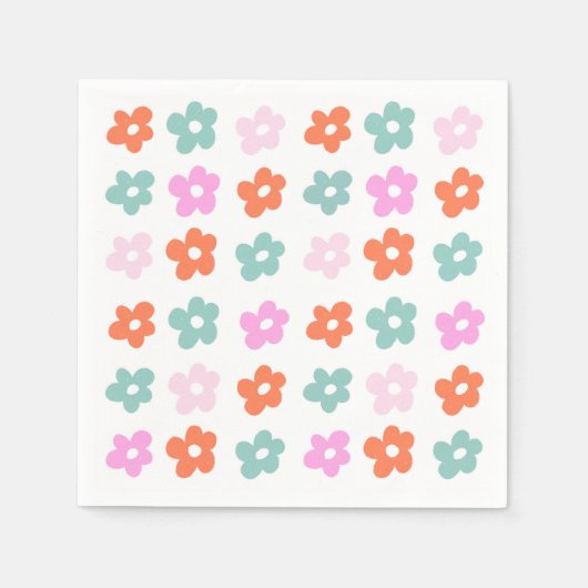Schattige Floral Pattern Baby showers servet (Voorkant)