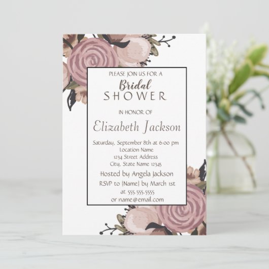 Schattige Floral, Vrijgezellenfeest Glitter Kaart (Staand voorkant)