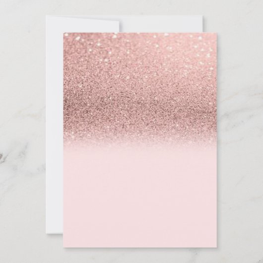 Schattige Floral, Vrijgezellenfeest Glitter Kaart (Achterkant)