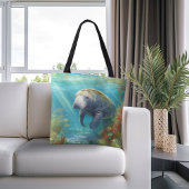 Schattige Florida Manatee, Tote Bag
