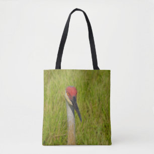 Schattige Florida Sandhill Crane Vogel Natuur Foto Tote Bag