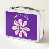 Schattige Flower Doodle Jouw naam (Achterkant)