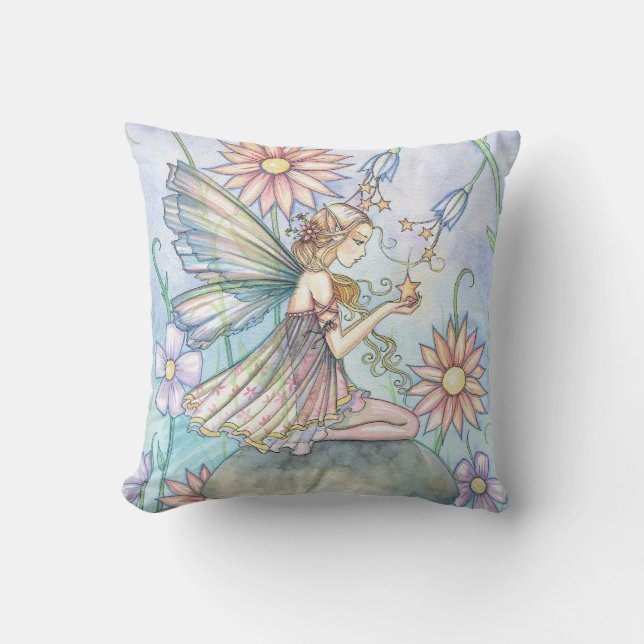 Schattige Flower Fairy Pillow Kussen (Voorkant)