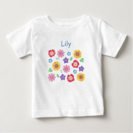 Schattige Flower Garden Soft Colours Baby T-shirt