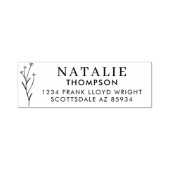 Schattige Flower Return-adres Zelfinktende Stempel (Design)