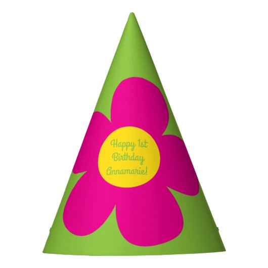 Schattige Flower Verjaardagsfeest Feesthoedjes (Voorkant)