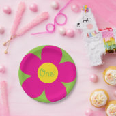 Schattige Flower Verjaardagsfeest Papieren Bordje (Feest)