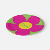 Schattige Flower Verjaardagsfeest Papieren Bordje (Gekanteld)