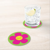 Schattige Flower Verjaardagsfeest Ronde Kartonnen Onderzetter (Insitu)