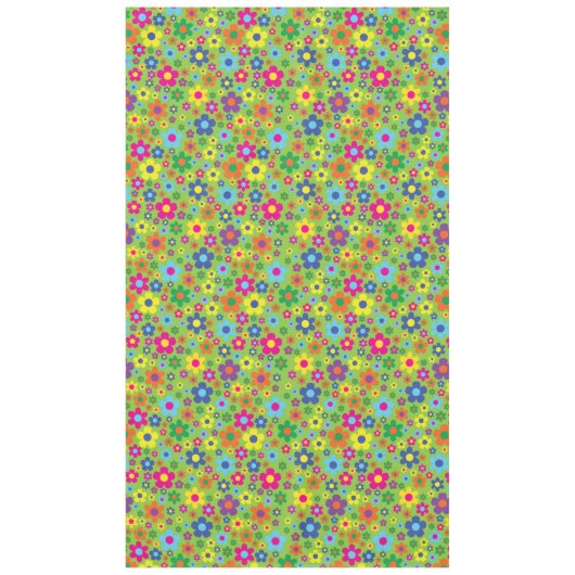 Schattige Flower Verjaardagsfeest Tafelkleed (Voorkant)