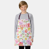 Schattige Flowers All-Over Print Schort, Klein Schort (Gedragen)