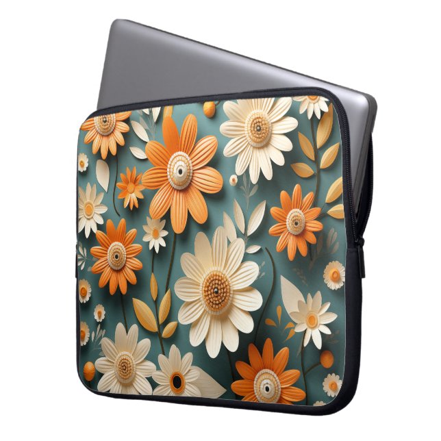 Schattige Flowers Laptophoes Laptop Sleeve (Voorkant Links)