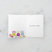 Schattige Flowers Moederdag-fotokaart Kaart (Binnen)