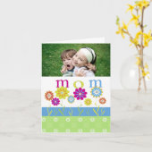 Schattige Flowers Moederdag-fotokaart Kaart (Gele Bloem)