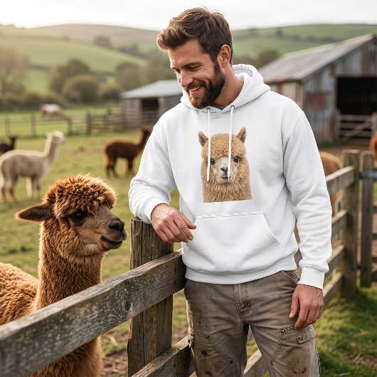 Schattige Fluffy Alpaca Dier Hoodie
