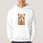 Schattige Fluffy Alpaca Dier Hoodie (Voorkant)