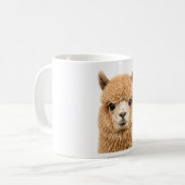 Schattige Fluffy Alpaca Dier Koffiemok (Voorkant links)