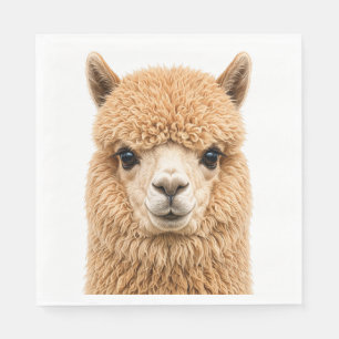 Schattige Fluffy Alpaca Dier Servet