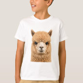 Schattige Fluffy Alpaca Dier T-shirt (Voorkant)