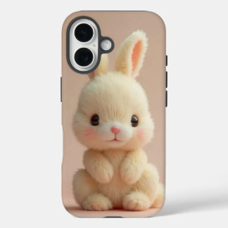Schattige Fluffy Bunny iPhone 16 Hoesje