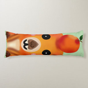 Schattige Fluffy Capybara met Sinaasappel Kawaii Lichaamskussen