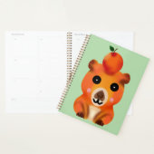 Schattige Fluffy Capybara met Sinaasappel | Kawaii Planner (Display)