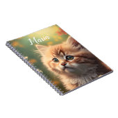 Schattige Fluffy Ginger Kitten,  Notitieboek (Rechterzijde)