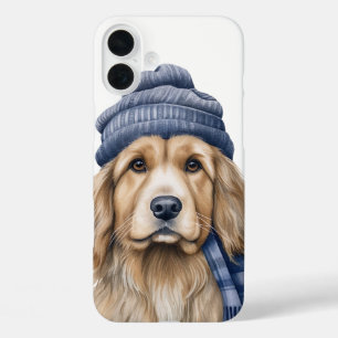 SCHATTIGE FLUFFY GOLDEN RETRIEVER PUPPY DOG iPhone 16 PLUS HOESJE