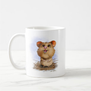 Schattige Fluffy Hamster Cartoon Koffiemok