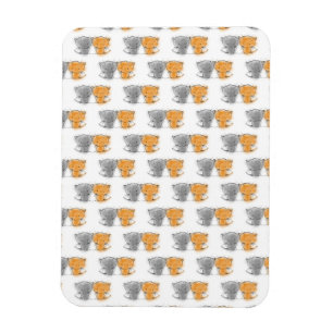 Schattige Fluffy Kittens Illustratie Cat Art Magneet