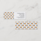 Schattige Fluffy Kittens Illustratie Cat Art Mini Visitekaartje (Voorkant / Achterkant)