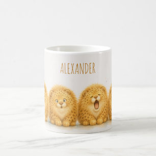 Schattige Fluffy Luipaard Waterverf Kinderen Koffiemok