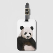 Schattige Fluffy Panda Beer Bagagelabel (Voorkant (verticaal))