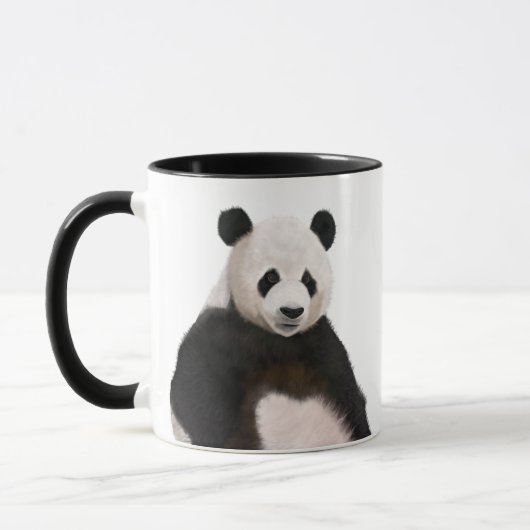 Schattige Fluffy Panda Beer Mok (Links)
