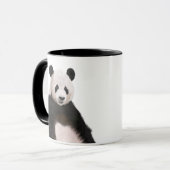 Schattige Fluffy Panda Beer Mok (Voorkant links)