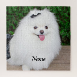Schattige Fluffy White Puppy Dog Legpuzzel
