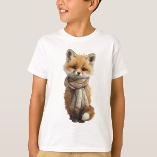Schattige Fluffy Winter Vos Kinderen T-shirt