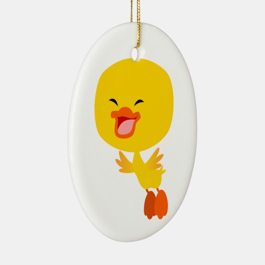 Schattige Flying Cartoon Duckling Ornament (Rechts)
