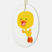 Schattige Flying Cartoon Duckling Ornament (Links)
