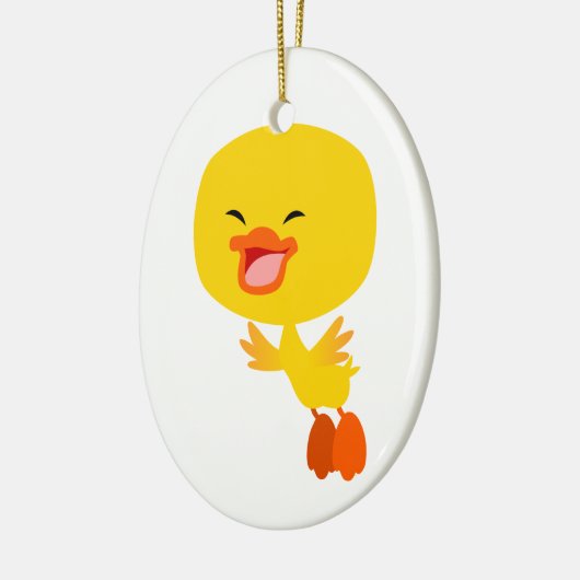 Schattige Flying Cartoon Duckling Ornament (Links)