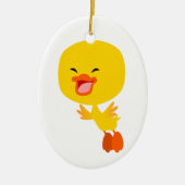 Schattige Flying Cartoon Duckling Ornament (Voorkant)