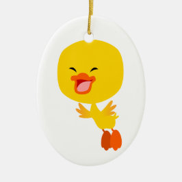 Schattige Flying Cartoon Duckling Ornament