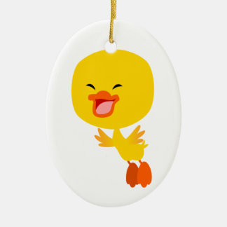 Schattige Flying Cartoon Duckling Ornament